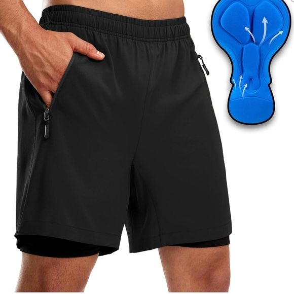 BIKEWA Men Mountain Bike 3D Padded Loose-Fit Blue Short. M - Picture 6 of 6